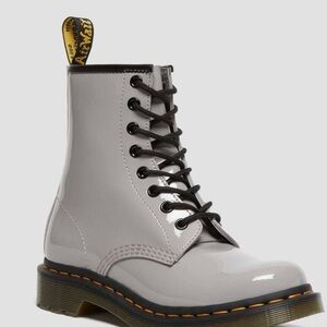 NWOT Dr. Martens Women's 1460 Patent Leather Gray Combat Boots